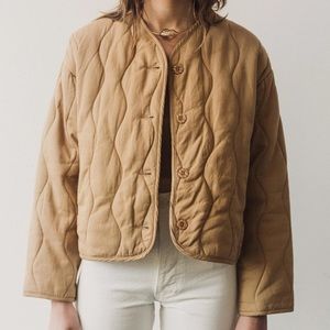 Micaela Greg Dune Quilted Jacket Bronze Small New